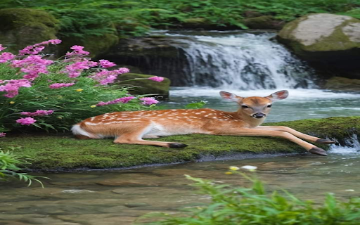 Deer by the stream wallpaper from Chrome web store to be run with OffiDocs Chromium online Deer by the stream wallpaper from Chrome web store to be run with OffiDocs Chromium online