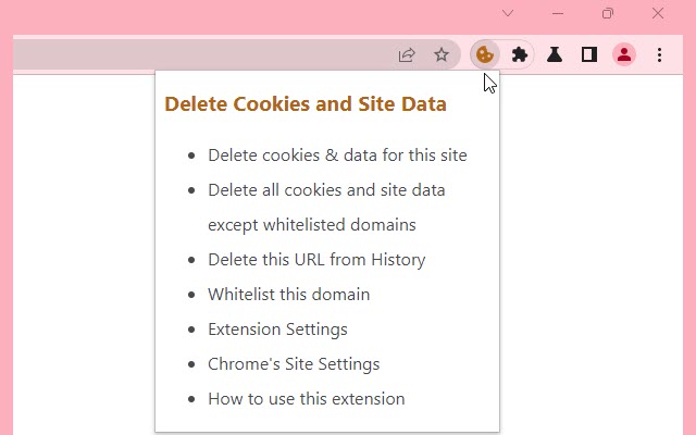 Delete Cookies and Site Data from Chrome web store to be run with OffiDocs Chromium online Delete Cookies and Site Data from Chrome web store to be run with OffiDocs Chromium online
