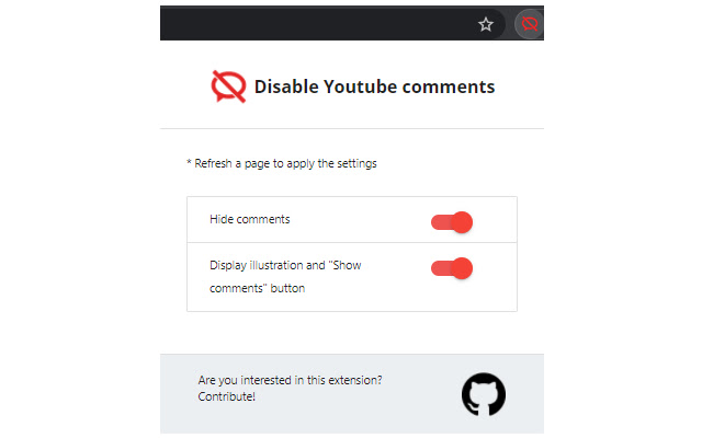 Disable Youtube comments from Chrome web store to be run with OffiDocs Chromium online Disable Youtube comments from Chrome web store to be run with OffiDocs Chromium online