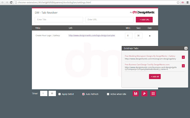 DM Tab Revolver from Chrome web store to be run with OffiDocs Chromium online DM Tab Revolver from Chrome web store to be run with OffiDocs Chromium online