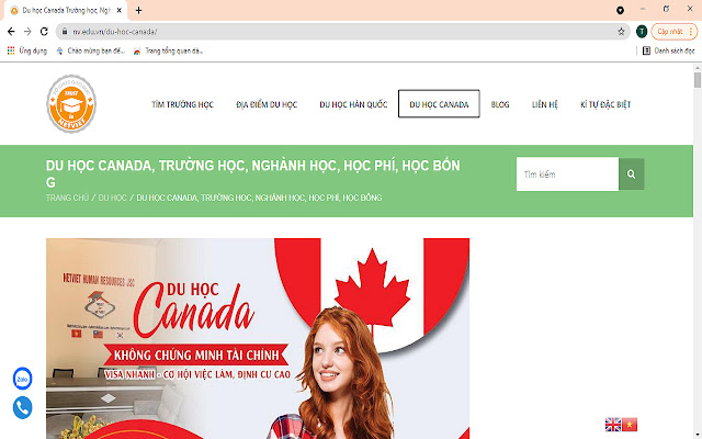 Du học canada netviet from Chrome web store to be run with OffiDocs Chromium online Du học canada netviet from Chrome web store to be run with OffiDocs Chromium online