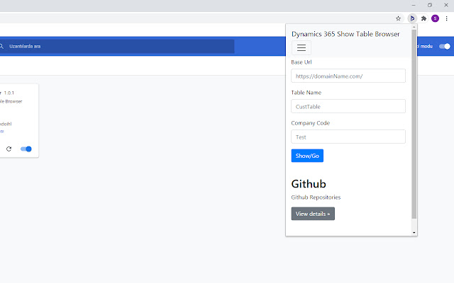 Dynamics 365 Show Table Browser from Chrome web store to be run with OffiDocs Chromium online Dynamics 365 Show Table Browser from Chrome web store to be run with OffiDocs Chromium online