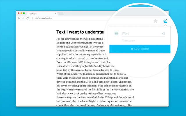 EachWord Translator expand your vocabulary from Chrome web store to be run with OffiDocs Chromium online EachWord Translator expand your vocabulary from Chrome web store to be run with OffiDocs Chromium online
