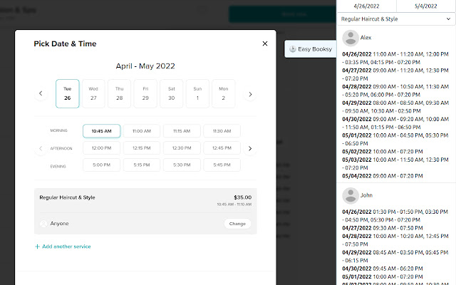 Easy Booksy from Chrome web store to be run with OffiDocs Chromium online Easy Booksy from Chrome web store to be run with OffiDocs Chromium online