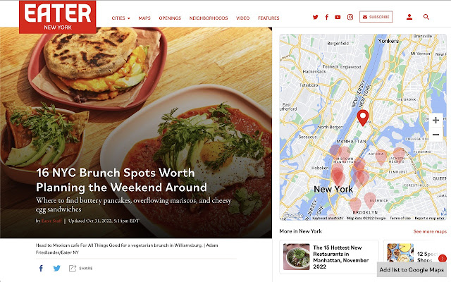 Eater to Google Maps from Chrome web store to be run with OffiDocs Chromium online Eater to Google Maps from Chrome web store to be run with OffiDocs Chromium online