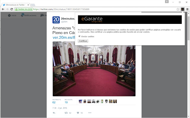 eGarante captura web con validez jurídica from Chrome web store to be run with OffiDocs Chromium online eGarante captura web con validez jurídica from Chrome web store to be run with OffiDocs Chromium online