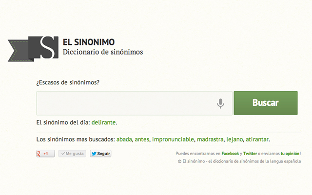 El Sinonimo from Chrome web store to be run with OffiDocs Chromium online El Sinonimo from Chrome web store to be run with OffiDocs Chromium online