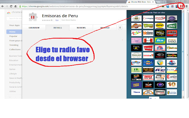 Emisoras de Peru from Chrome web store to be run with OffiDocs Chromium online Emisoras de Peru from Chrome web store to be run with OffiDocs Chromium online