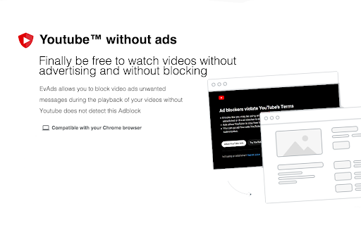 EvAds Enjoy Youtube without Ads from Chrome web store to be run with OffiDocs Chromium online EvAds Enjoy Youtube without Ads from Chrome web store to be run with OffiDocs Chromium online