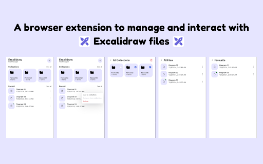 Excalidraw File Manager from Chrome web store to be run with OffiDocs Chromium online Excalidraw File Manager from Chrome web store to be run with OffiDocs Chromium online