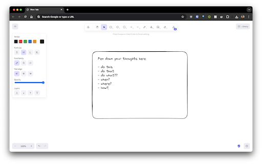 Excalidraw in New Tab from Chrome web store to be run with OffiDocs Chromium online Excalidraw in New Tab from Chrome web store to be run with OffiDocs Chromium online