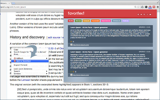 favoritext from Chrome web store to be run with OffiDocs Chromium online favoritext from Chrome web store to be run with OffiDocs Chromium online