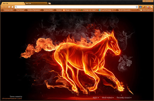 Fiery Horse chrome Theme from Chrome web store to be run with OffiDocs Chromium online Fiery Horse chrome Theme from Chrome web store to be run with OffiDocs Chromium online