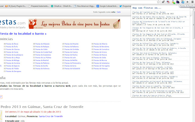 Fiestas de España from Chrome web store to be run with OffiDocs Chromium online Fiestas de España from Chrome web store to be run with OffiDocs Chromium online