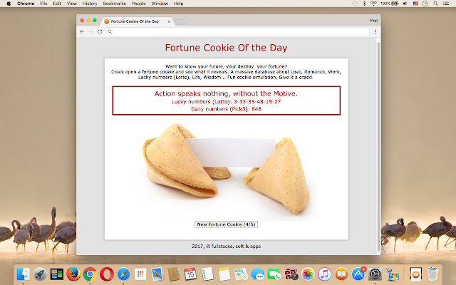 Fortune Cookie Of The Day from Chrome web store to be run with OffiDocs Chromium online Fortune Cookie Of The Day from Chrome web store to be run with OffiDocs Chromium online