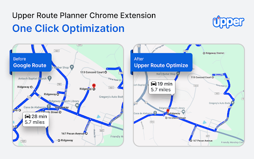 Free Google Maps Route Optimization by Upper from Chrome web store to be run with OffiDocs Chromium online Free Google Maps Route Optimization by Upper from Chrome web store to be run with OffiDocs Chromium online