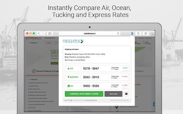 Freightos Freight Rate Calculator from Chrome web store to be run with OffiDocs Chromium online Freightos Freight Rate Calculator from Chrome web store to be run with OffiDocs Chromium online