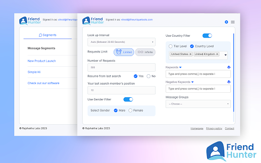 Friend Hunter from Chrome web store to be run with OffiDocs Chromium online Friend Hunter from Chrome web store to be run with OffiDocs Chromium online