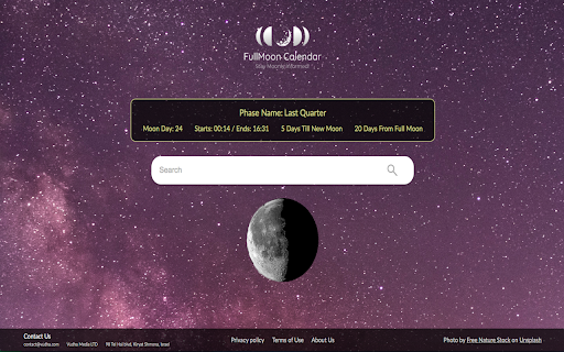 Full Moon Calendar from Chrome web store to be run with OffiDocs Chromium online Full Moon Calendar from Chrome web store to be run with OffiDocs Chromium online