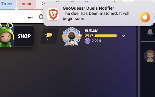 GeoGuessr Duels Notifier from Chrome web store to be run with OffiDocs Chromium online GeoGuessr Duels Notifier from Chrome web store to be run with OffiDocs Chromium online
