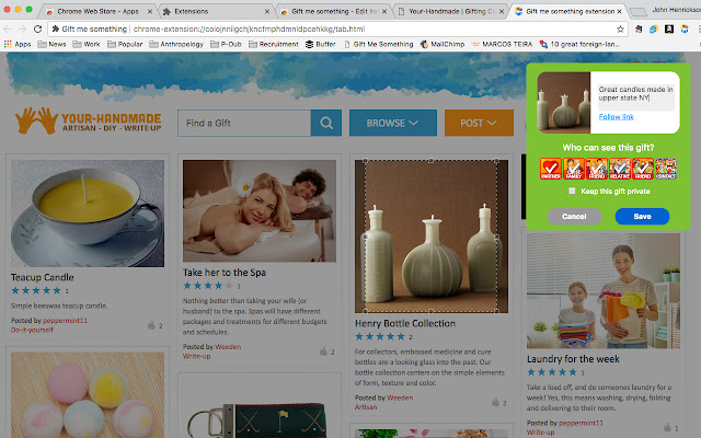 Gift me something helper from Chrome web store to be run with OffiDocs Chromium online Gift me something helper from Chrome web store to be run with OffiDocs Chromium online