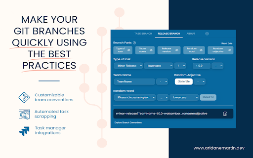 Git Branch Generator from Chrome web store to be run with OffiDocs Chromium online Git Branch Generator from Chrome web store to be run with OffiDocs Chromium online
