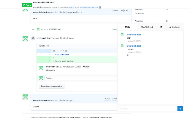 Gitchi from Chrome web store to be run with OffiDocs Chromium online Gitchi from Chrome web store to be run with OffiDocs Chromium online