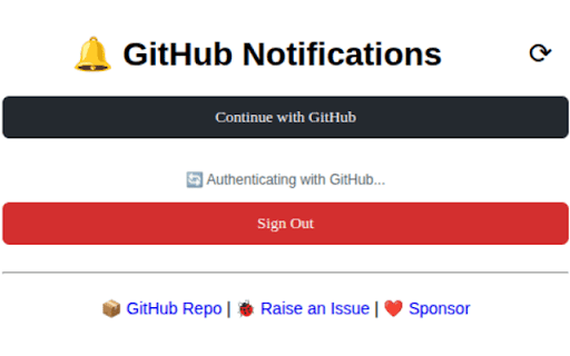 GitHub Notifications from Chrome web store to be run with OffiDocs Chromium online GitHub Notifications from Chrome web store to be run with OffiDocs Chromium online