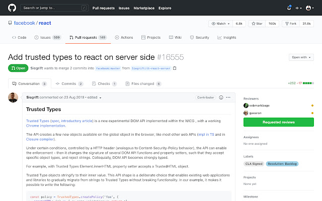 GitHub PR reviewers from Chrome web store to be run with OffiDocs Chromium online GitHub PR reviewers from Chrome web store to be run with OffiDocs Chromium online