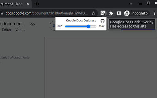 Google Docs Dark Overlay from Chrome web store to be run with OffiDocs Chromium online Google Docs Dark Overlay from Chrome web store to be run with OffiDocs Chromium online