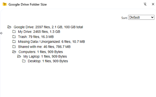 Google Drive Folder Size from Chrome web store to be run with OffiDocs Chromium online Google Drive Folder Size from Chrome web store to be run with OffiDocs Chromium online