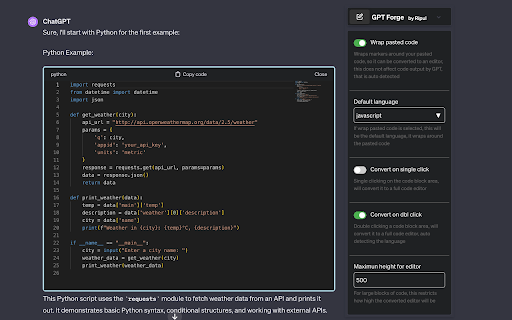 GPTCodeForge from Chrome web store to be run with OffiDocs Chromium online GPTCodeForge from Chrome web store to be run with OffiDocs Chromium online