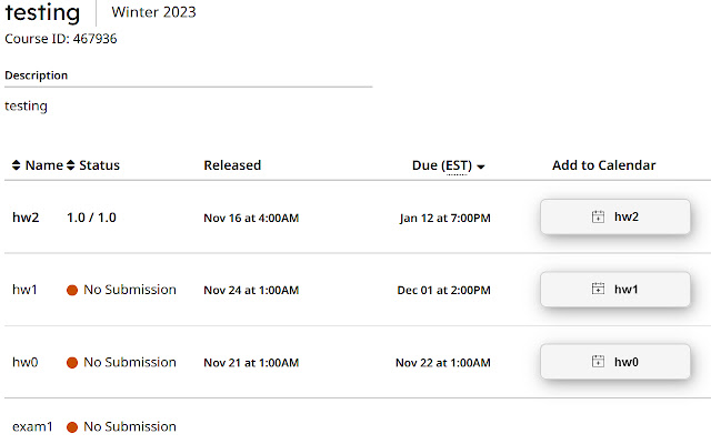Gradescope Add to Calendar from Chrome web store to be run with OffiDocs Chromium online Gradescope Add to Calendar from Chrome web store to be run with OffiDocs Chromium online