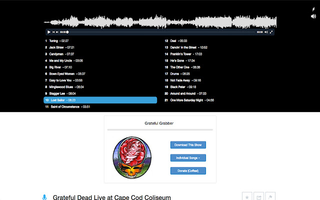 Grateful Grabber from Chrome web store to be run with OffiDocs Chromium online Grateful Grabber from Chrome web store to be run with OffiDocs Chromium online
