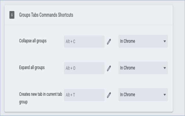 Groups Tabs Commands Shortcuts from Chrome web store to be run with OffiDocs Chromium online Groups Tabs Commands Shortcuts from Chrome web store to be run with OffiDocs Chromium online