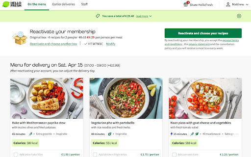 HelloFresh Chrome Helper from Chrome web store to be run with OffiDocs Chromium online HelloFresh Chrome Helper from Chrome web store to be run with OffiDocs Chromium online