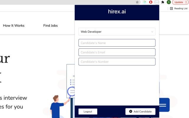 hirex.ai plugin from Chrome web store to be run with OffiDocs Chromium online hirex.ai plugin from Chrome web store to be run with OffiDocs Chromium online