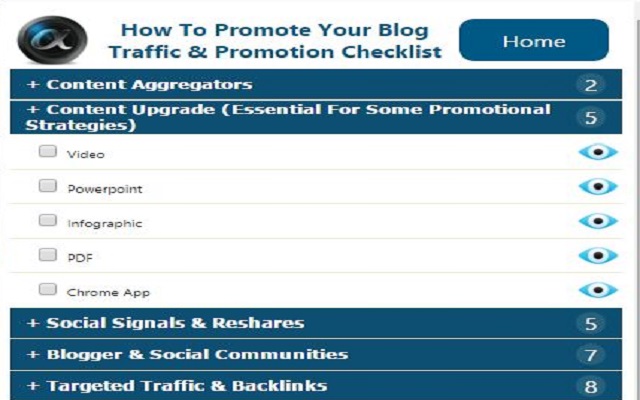 How To Promote Your Blog (Tools Checklist) from Chrome web store to be run with OffiDocs Chromium online How To Promote Your Blog (Tools Checklist) from Chrome web store to be run with OffiDocs Chromium online