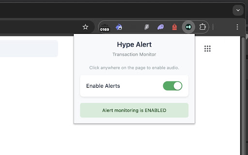 Hype Alert from Chrome web store to be run with OffiDocs Chromium online Hype Alert from Chrome web store to be run with OffiDocs Chromium online
