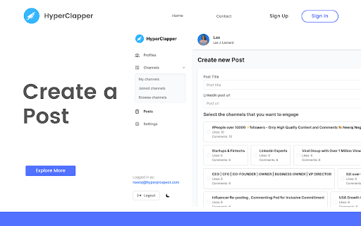 HyperClapper AI Powered Network Companion from Chrome web store to be run with OffiDocs Chromium online HyperClapper AI Powered Network Companion from Chrome web store to be run with OffiDocs Chromium online