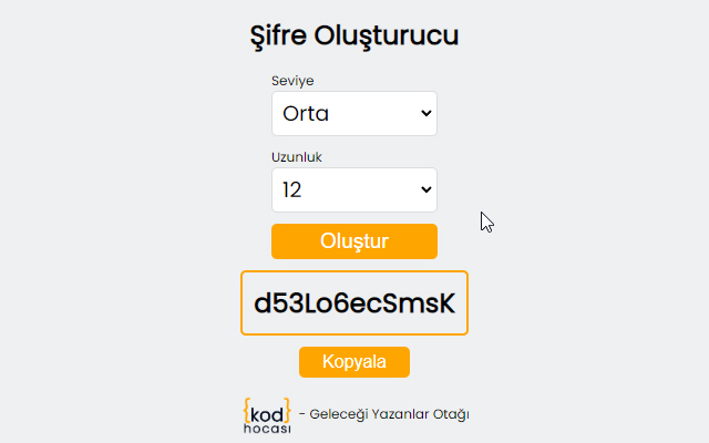 Şifre Oluşturucu from Chrome web store to be run with OffiDocs Chromium online Şifre Oluşturucu from Chrome web store to be run with OffiDocs Chromium online