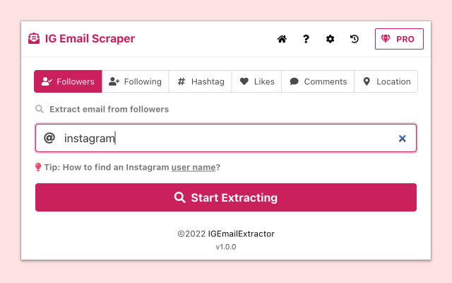 IG Email Scraper IG Email Extractor from Chrome web store to be run with OffiDocs Chromium online IG Email Scraper IG Email Extractor from Chrome web store to be run with OffiDocs Chromium online