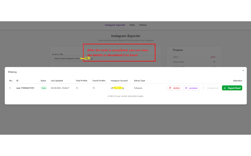 IG Followers Following Exporter from Chrome web store to be run with OffiDocs Chromium online IG Followers Following Exporter from Chrome web store to be run with OffiDocs Chromium online
