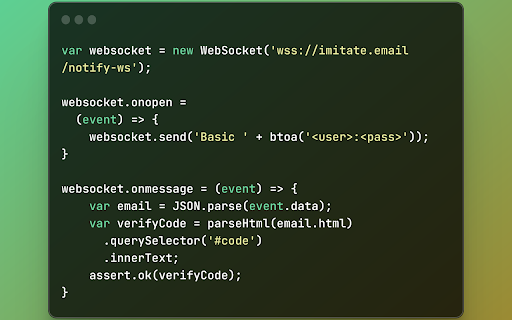 Imitate Email from Chrome web store to be run with OffiDocs Chromium online Imitate Email from Chrome web store to be run with OffiDocs Chromium online