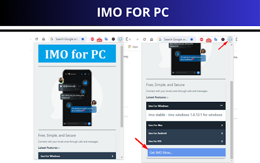 IMO For PC Download IMO on your Windows, Mac, ios from Chrome web store to be run with OffiDocs Chromium online IMO For PC Download IMO on your Windows, Mac, ios from Chrome web store to be run with OffiDocs Chromium online