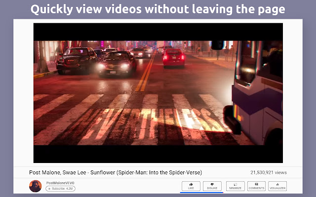 InstantView for YouTube™ from Chrome web store to be run with OffiDocs Chromium online InstantView for YouTube™ from Chrome web store to be run with OffiDocs Chromium online