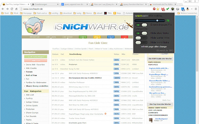 Isnichwahr.de Pro Addon from Chrome web store to be run with OffiDocs Chromium online Isnichwahr.de Pro Addon from Chrome web store to be run with OffiDocs Chromium online