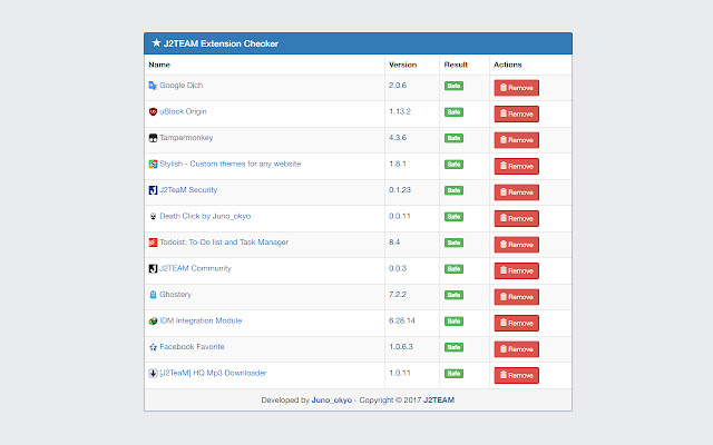 J2TEAM Extension Checker from Chrome web store to be run with OffiDocs Chromium online J2TEAM Extension Checker from Chrome web store to be run with OffiDocs Chromium online