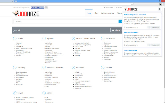 JobHaze.ro Locuri de munca from Chrome web store to be run with OffiDocs Chromium online JobHaze.ro Locuri de munca from Chrome web store to be run with OffiDocs Chromium online