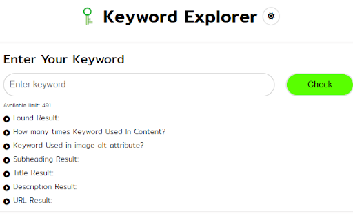 Keyword Explorer from Chrome web store to be run with OffiDocs Chromium online Keyword Explorer from Chrome web store to be run with OffiDocs Chromium online